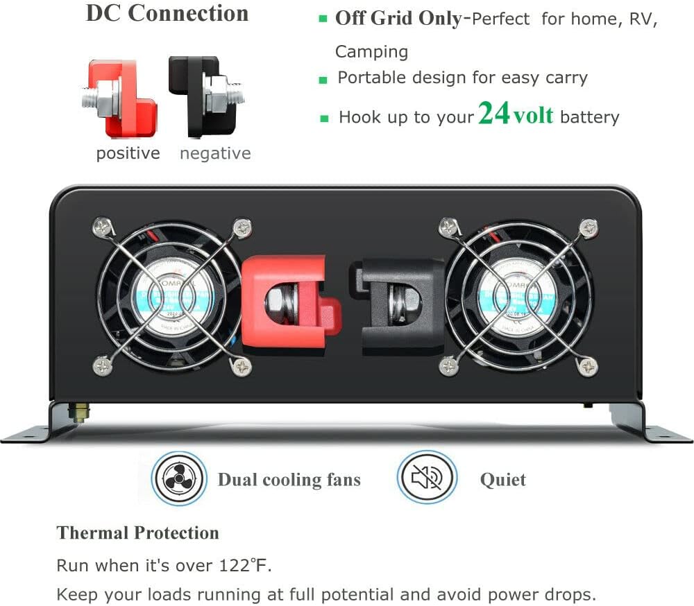 Inverter Pure Sine Wave 60Hz 120V 3000W - Inversor de Energia Solar de Onda