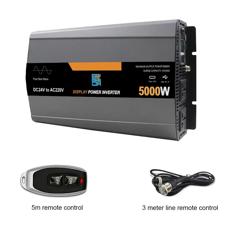 Inversor de Potência de Onda S - Pure Sine Wave Inverter 5000W 48V 220V avaliação e preço