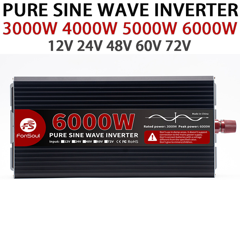 Inversores de Onda Senoidal Pu - Pure Sine Wave Inverter 5000W 48V 220V avaliação e preço